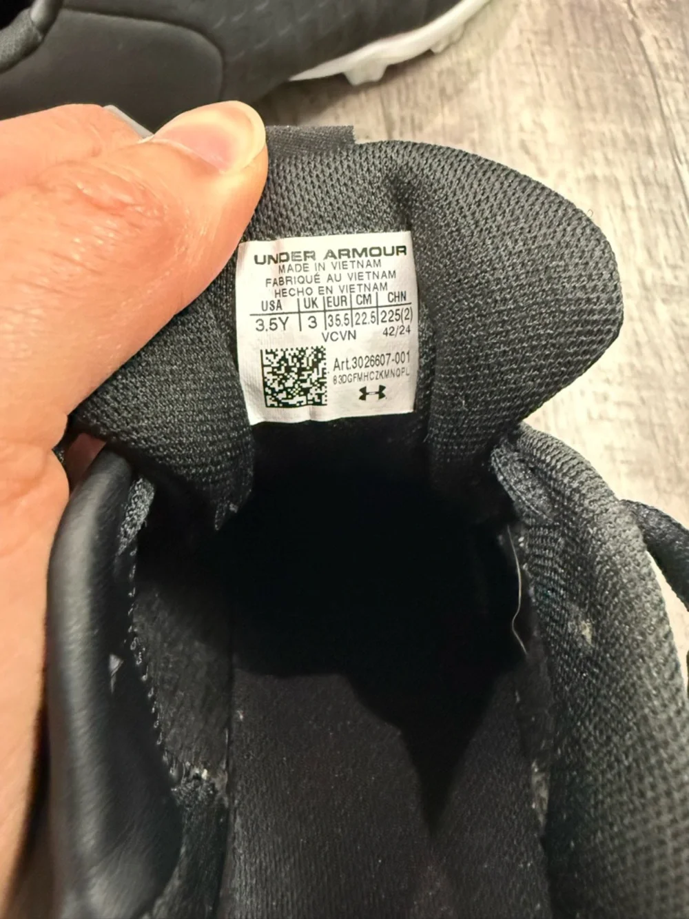 Under‎ Armour Kids Black/White Baseball Cleats